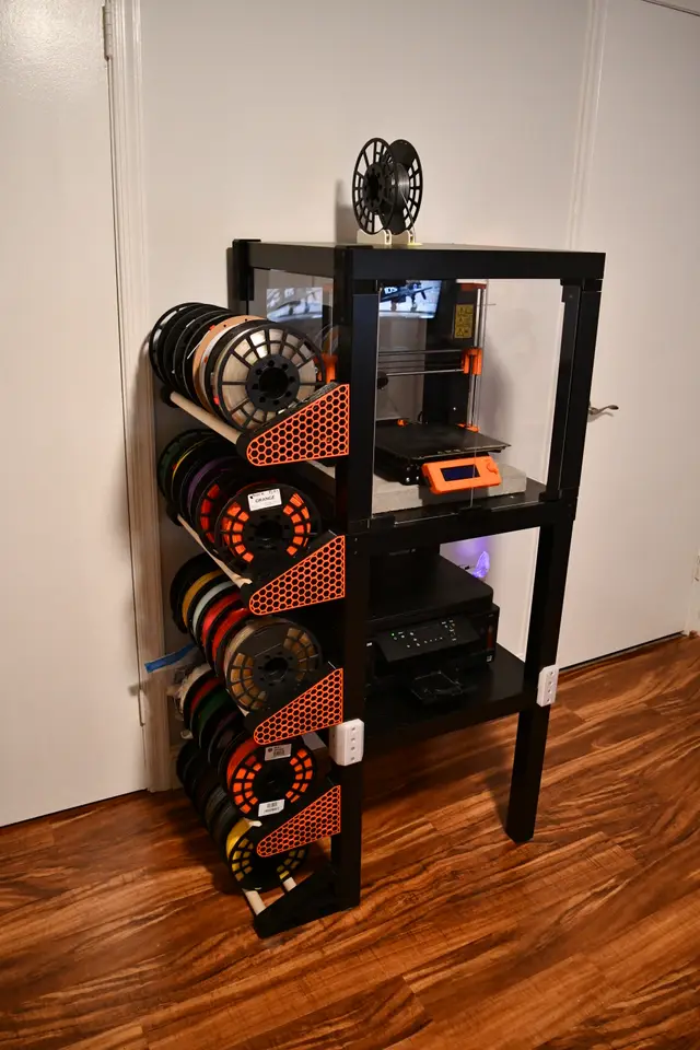 LACK Filament Storage Brackets - with hexagons! — modelo 3D