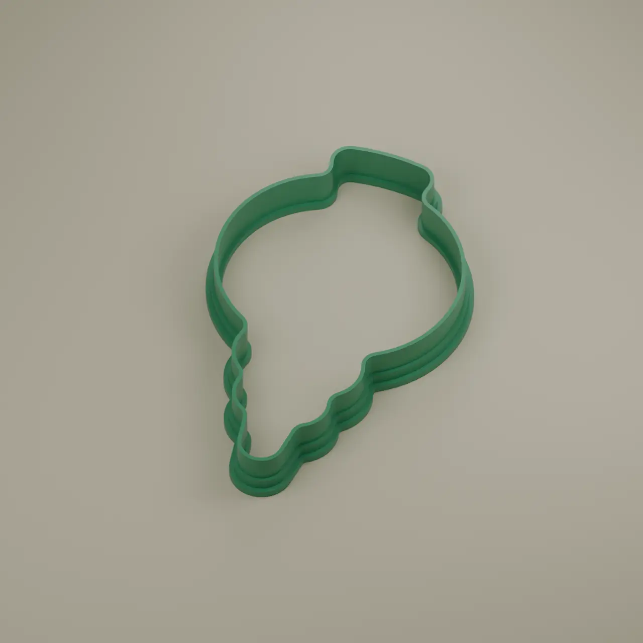 Long Drop Christmas Ornament Cookie Cutter — modelo 3D