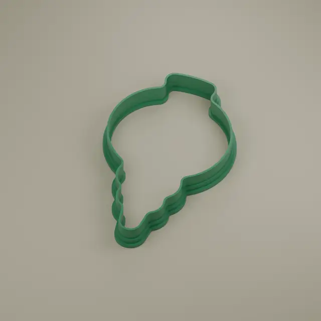 Long Drop Christmas Ornament Cookie Cutter — modelo 3D