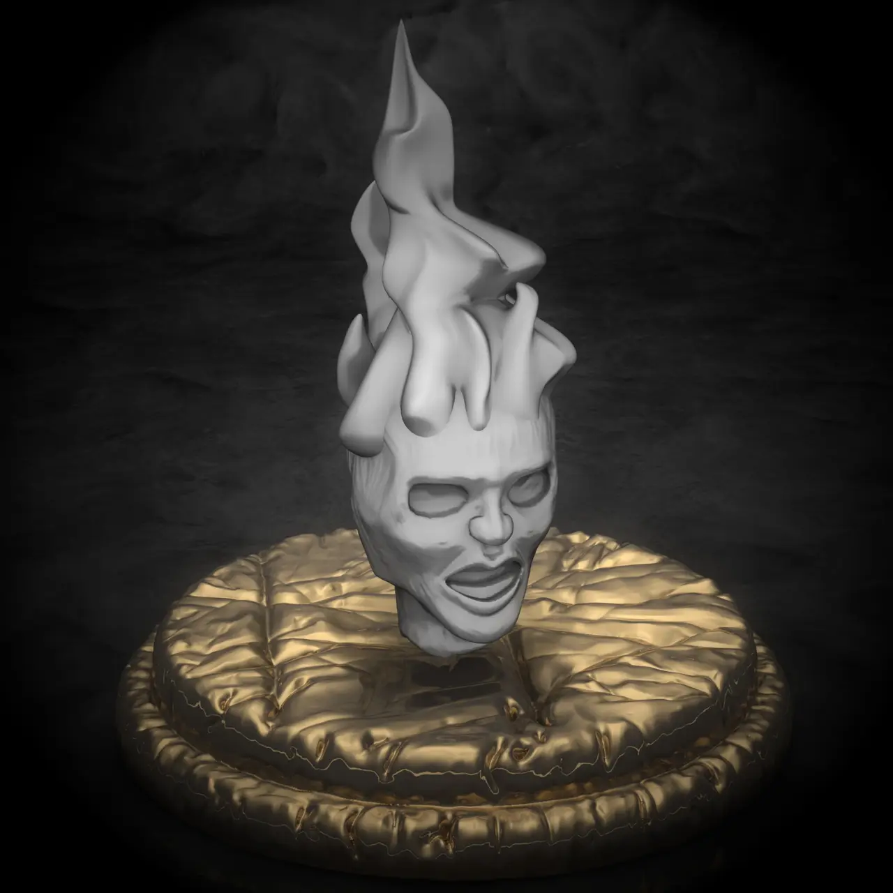 Dark souls - Wisp enemy / flaming head — modelo 3D