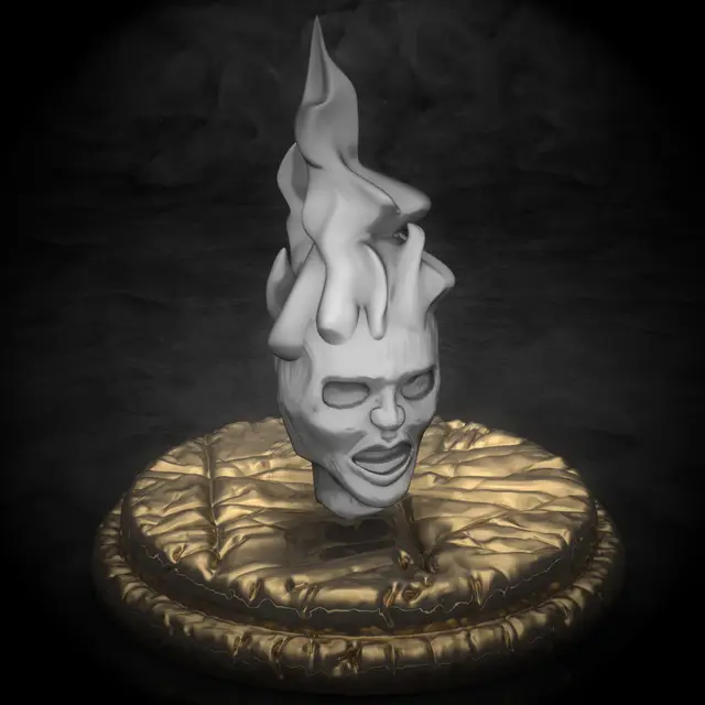 Dark souls - Wisp enemy / flaming head — modelo 3D