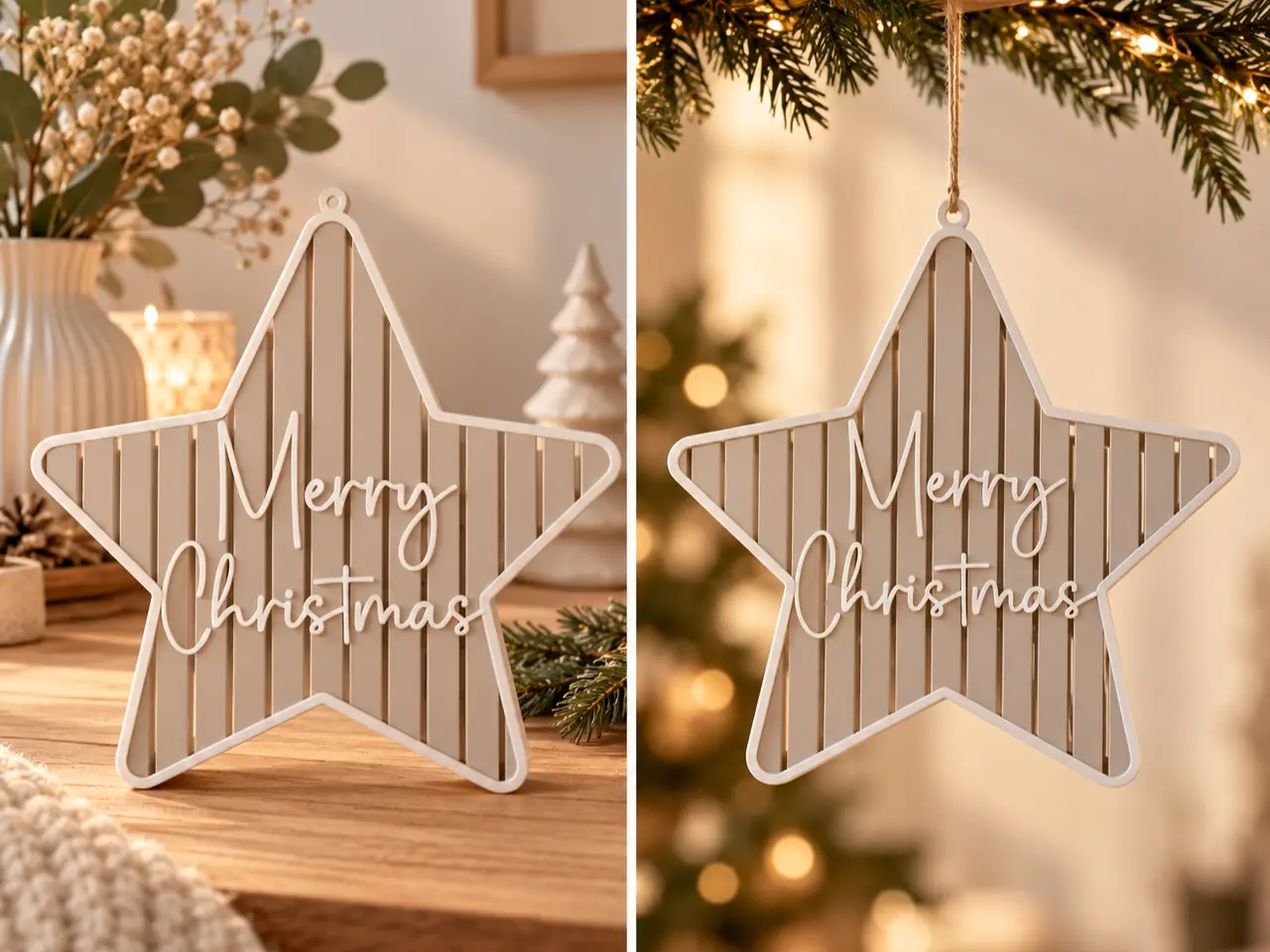 Weihnachtsstern„Merry Christmas“Tür-&Wanddeko — modelo 3D