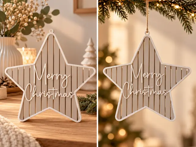 Weihnachtsstern„Merry Christmas“Tür-&Wanddeko — modelo 3D