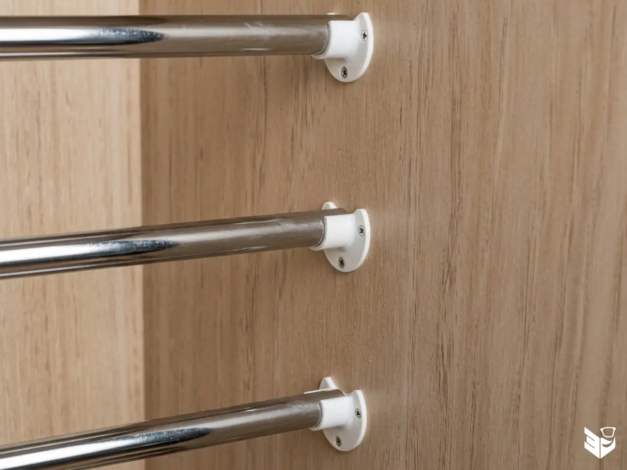 Universal Wardrobe Closet Rod Support (20mm - 25mm - 30mm) — modelo 3D