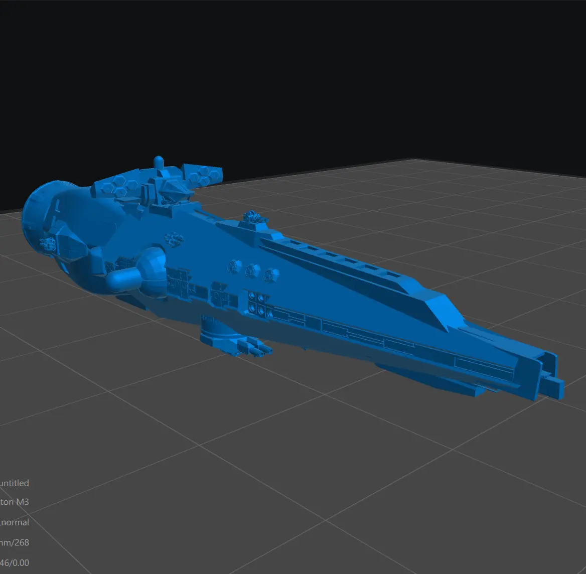 Falling frontier style Light cruiser — modelo 3D