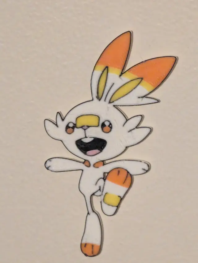 Scorbunny (Pokemon #0813) 3MF Magnet — modelo 3D