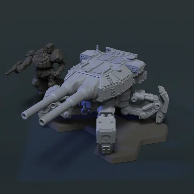 8mm Artillery Walker - Free — modelo 3D