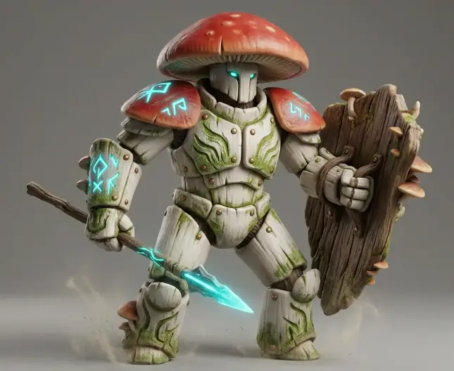mushroom spearman — modelo 3D