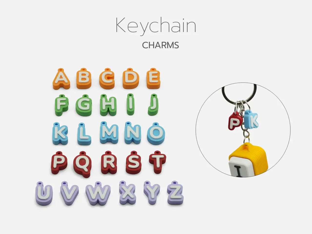 Alphabet Keychain Charms — modelo 3D