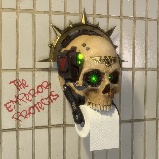 Sci-fi Skull toilet paper holder — modelo 3D