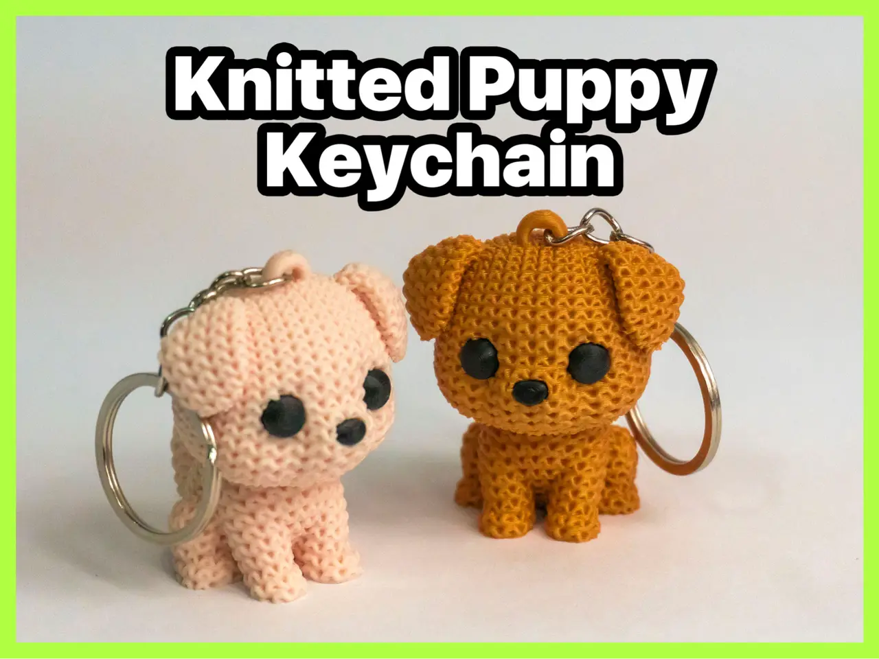 Knitted Puppy Keychain - No AMS — modelo 3D