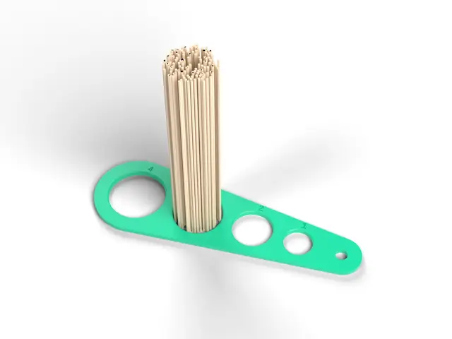 Spaghetti Measure - 1 to 4 Portion Pasta Gauge with Hanging Hole (OpenSCAD) — modelo 3D
