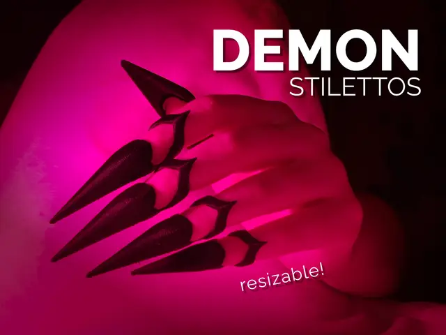 Demon Stiletto Nails - Claws for Halloween Costume — modelo 3D