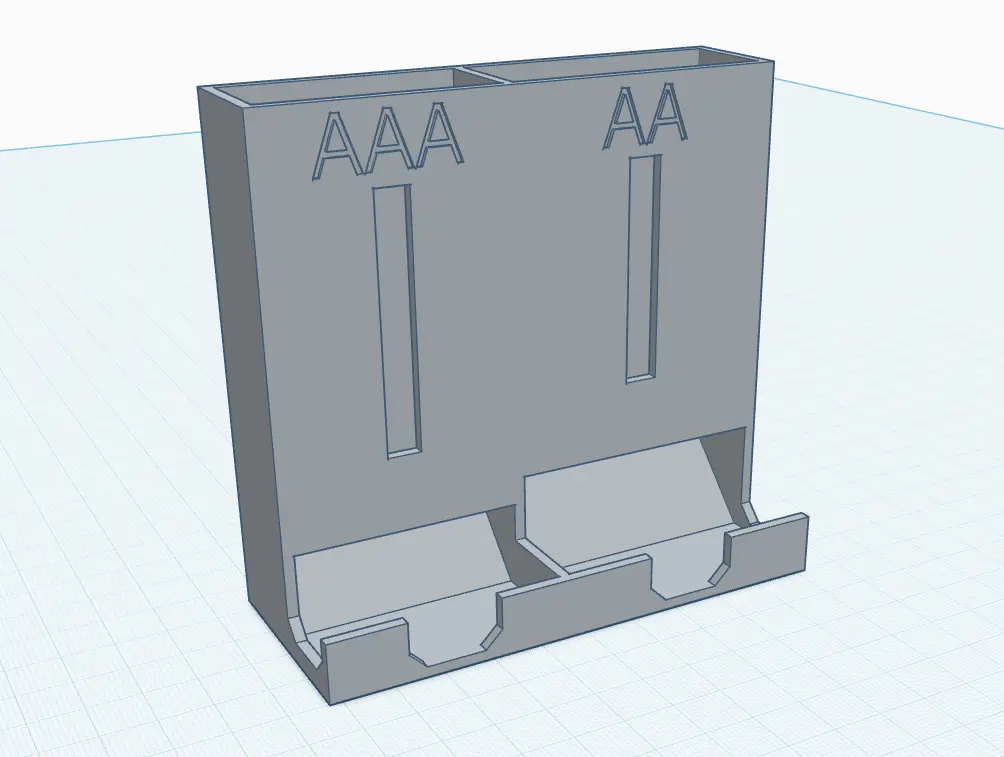 Battery holder (space saving Remix) — modelo 3D