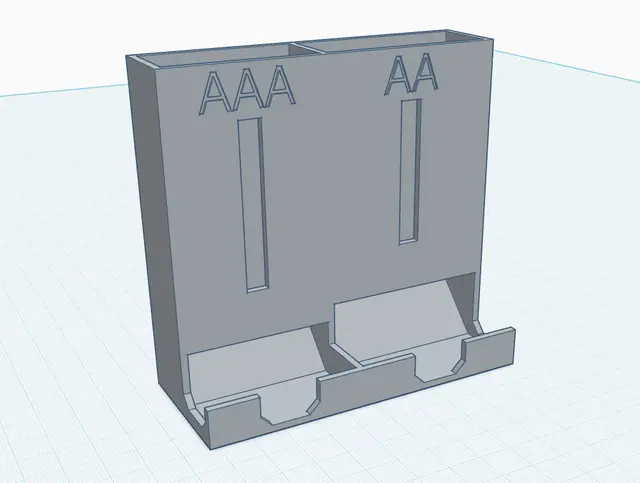 Battery holder (space saving Remix) — modelo 3D