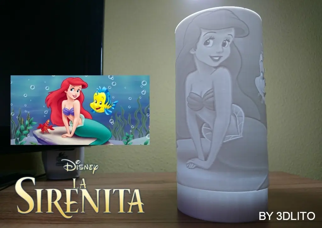 LAMPARA LA SIRENITA — modelo 3D