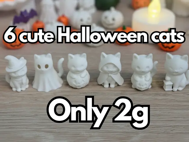 Halloween Cat Mini Figures – Set of 6 — modelo 3D