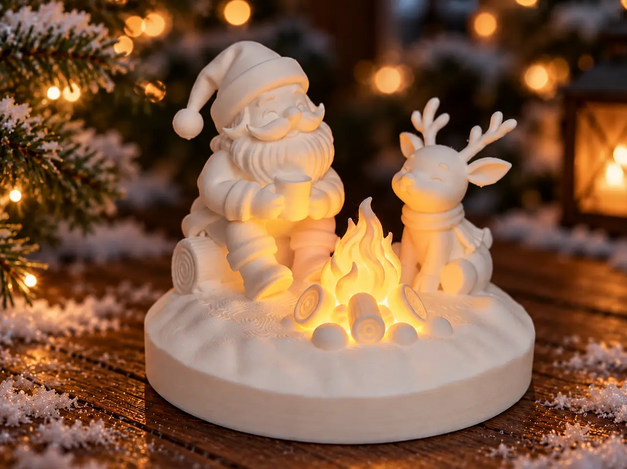 Oh Deer, It's Toasty! – Santa & Reindeer Campfire — modelo 3D