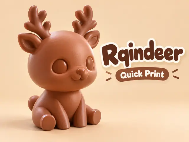 Mini Reindeer – Cute Christmas Deer | Quick Print — modelo 3D