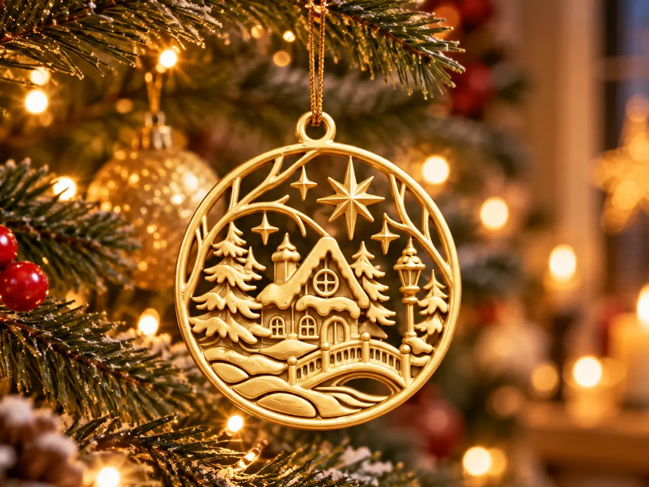 Christmas Cottage Ornament - Winter Village — modelo 3D