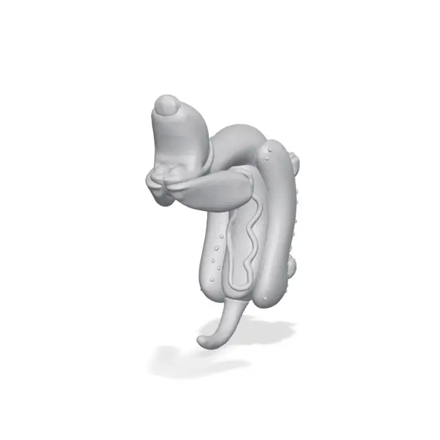 Absurdly Long Dachshund | Multicolour & Single Colour — modelo 3D