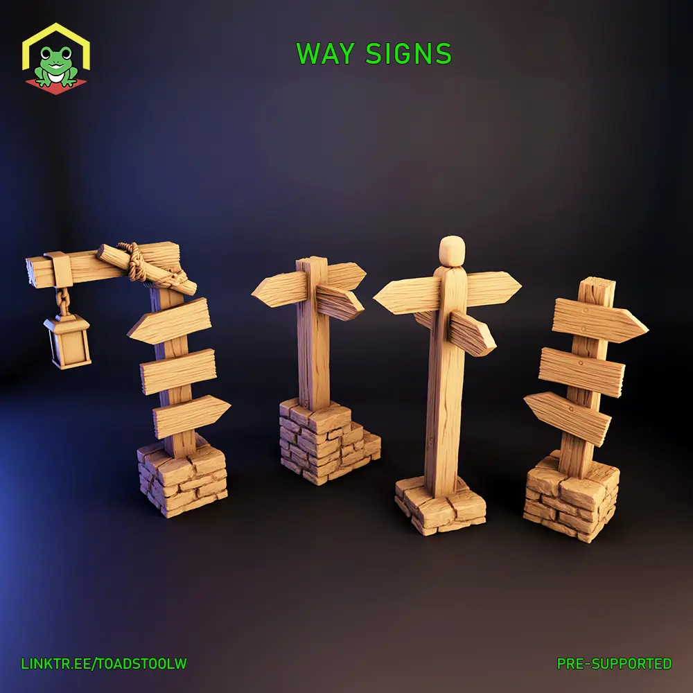 way sign + model kit — modelo 3D