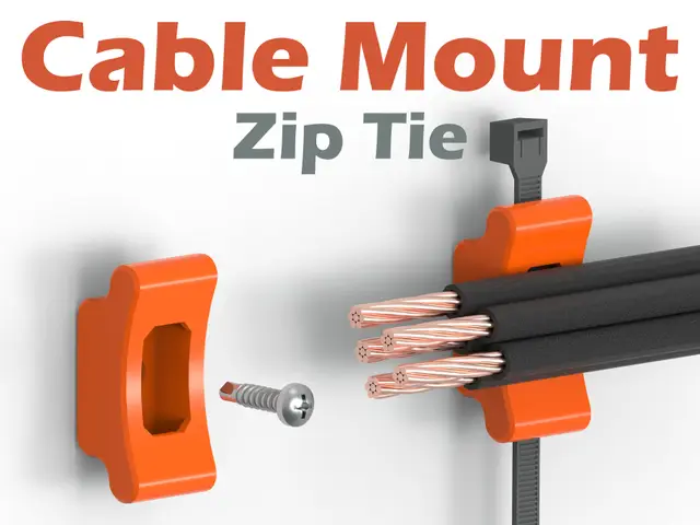 Cable Zip Tie Mount - Bundle — modelo 3D