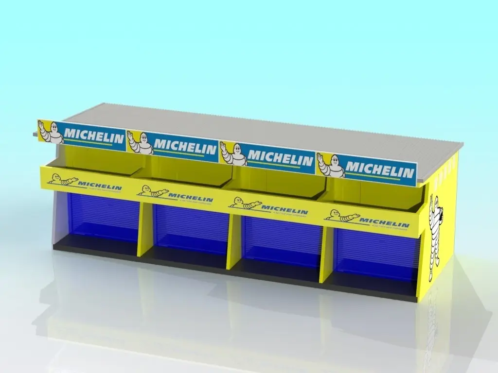 1:32 slot car pit lane garage — modelo 3D