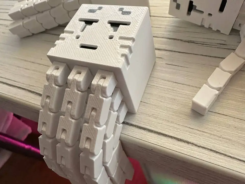 Minecraft Ghast Tentacles Articulated — modelo 3D