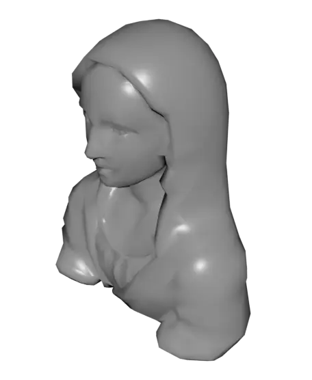 Mona Lisa Headphone Stand – Art Bust for Desk Decor — modelo 3D