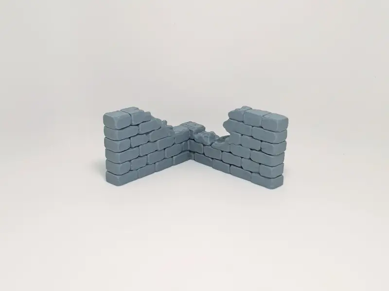 Collapsed Wall Corner | 28mm - 32mm Miniature — modelo 3D