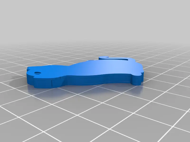 Cat skeleton keychain lithophane — modelo 3D
