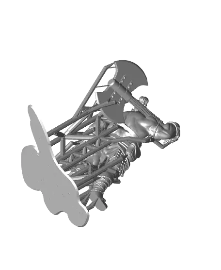 Half-Orc Male Barbarian - With Free Dragon - 5e DnD Inspired for RPG and Wargamers — modelo 3D