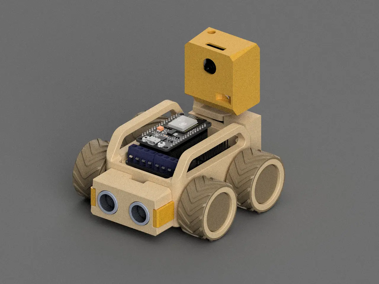 Node Robot Platform - SMARS inspired using ESP8266 — modelo 3D