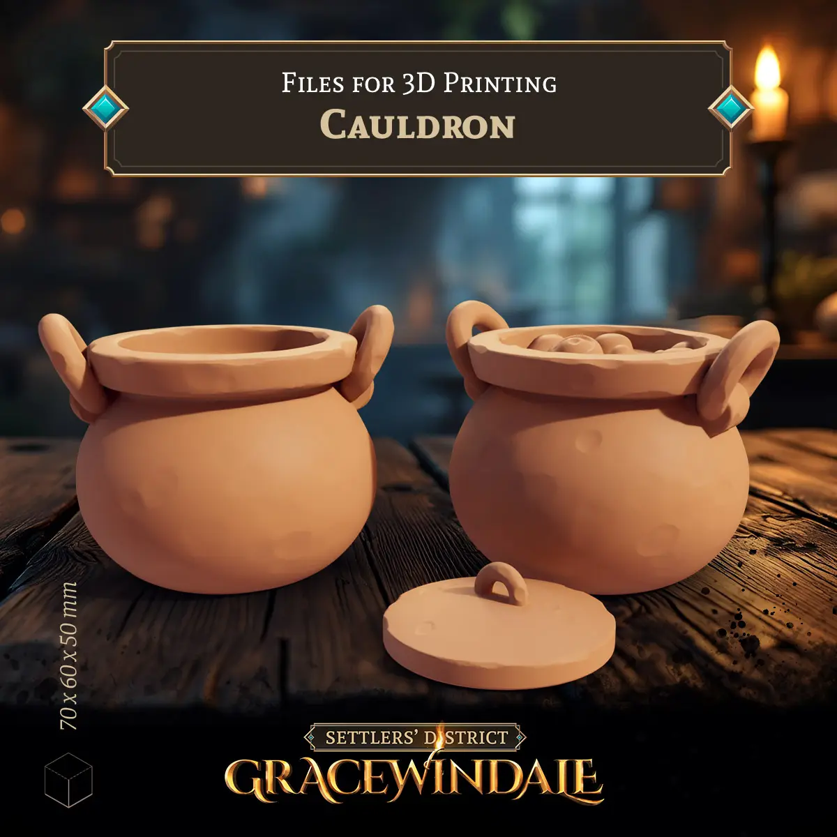 Cauldron Spice Jar — modelo 3D