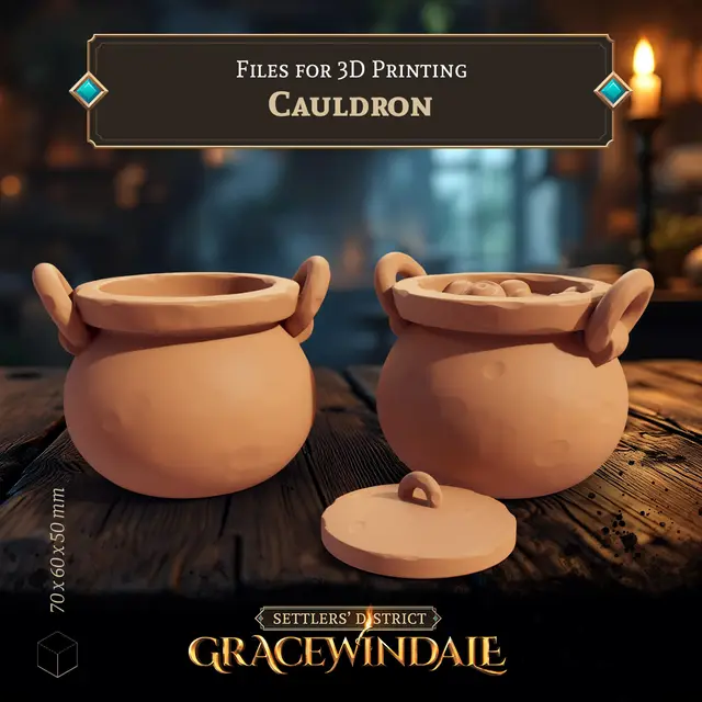 Cauldron Spice Jar — modelo 3D
