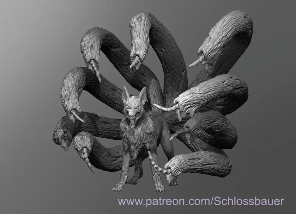 Zombie Kitsune — modelo 3D