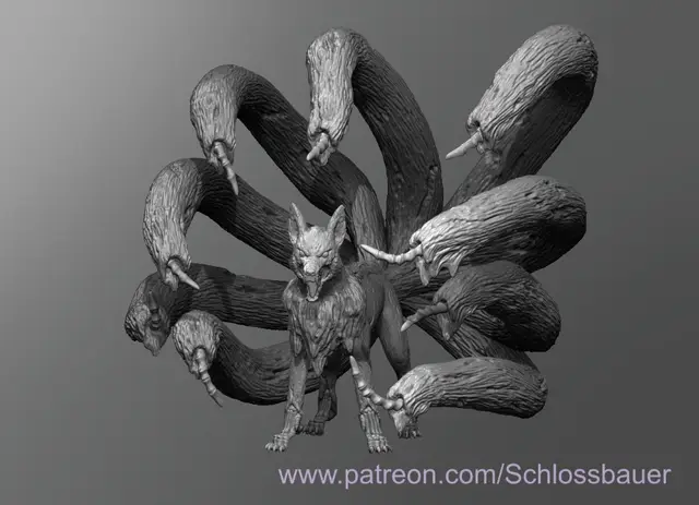 Zombie Kitsune — modelo 3D