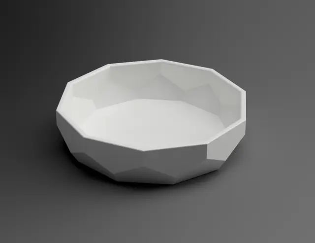 Low Poly Tray / Bowl — modelo 3D