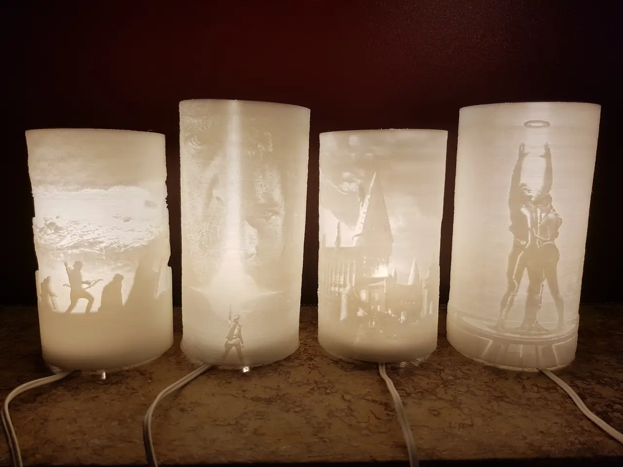 Lord of the rings lithophane lamp — modelo 3D