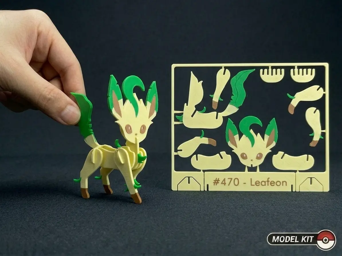Pokemon #470 - Leafeon Kit Card — modelo 3D