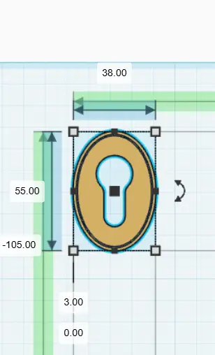 Escutcheon_yale_cornice_serratura_standard — modelo 3D