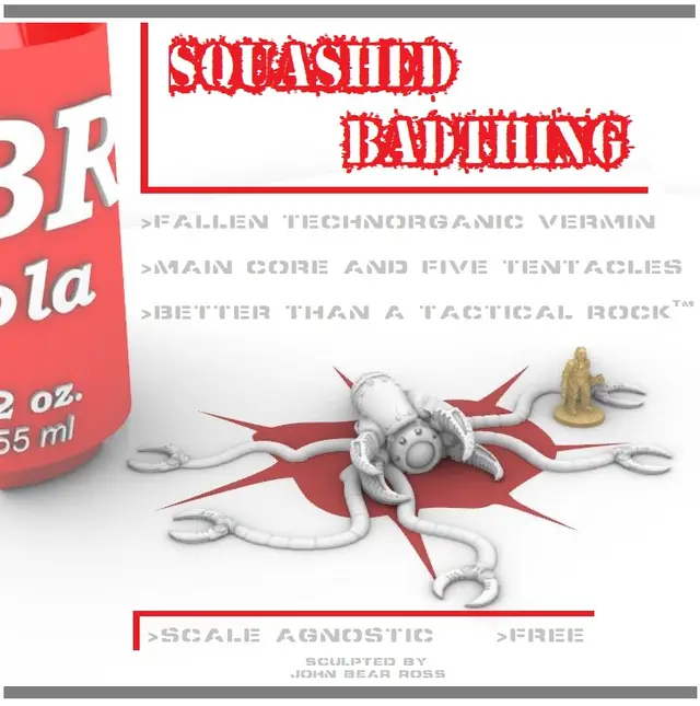 FREE-Squashed Badthing Terrain-Object-Marker-Kill Trophy — modelo 3D
