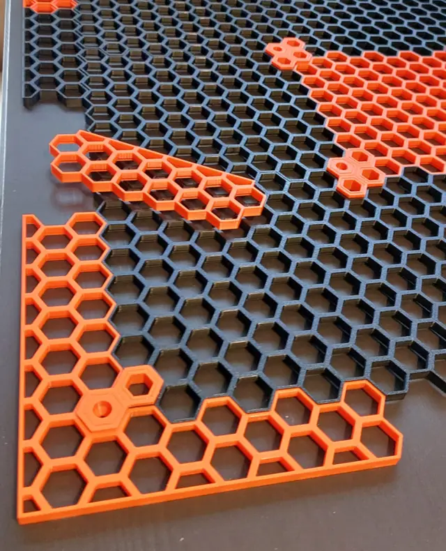Honeycomb wall standard rectangular border — modelo 3D