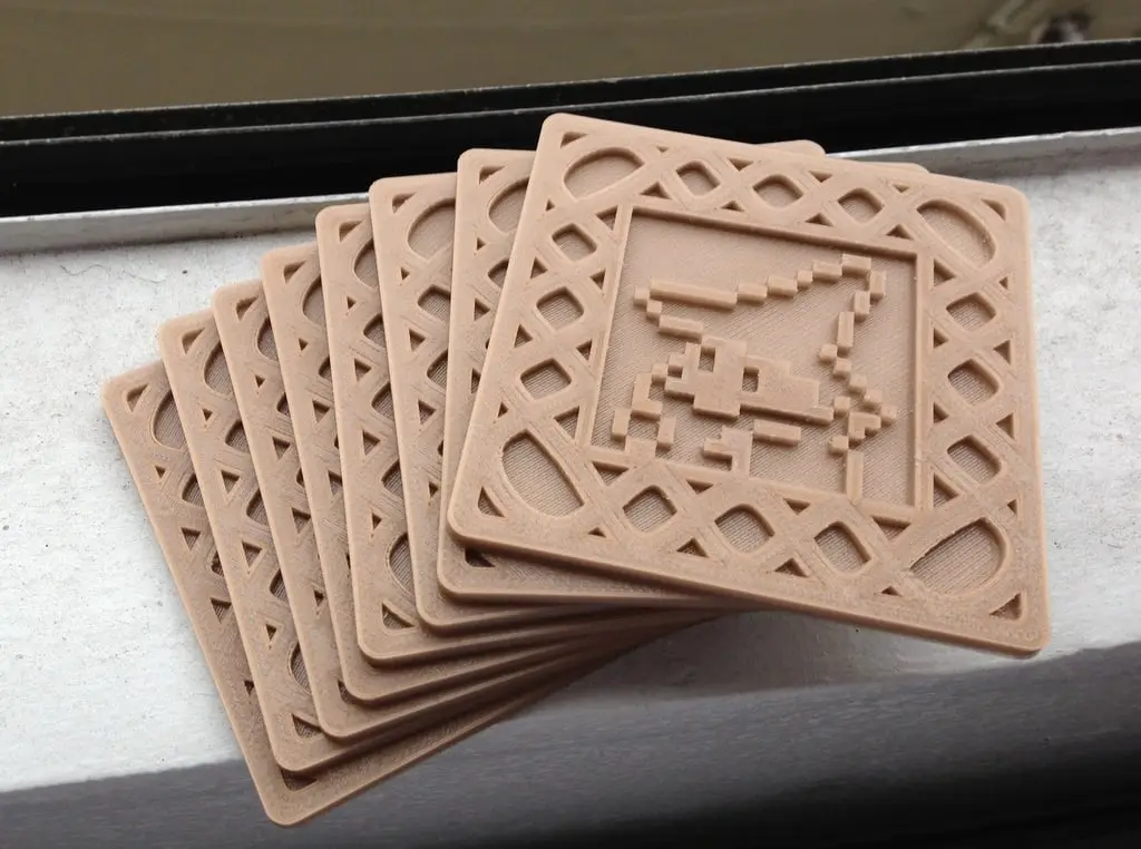 8-Bit Videogame Coasters — modelo 3D