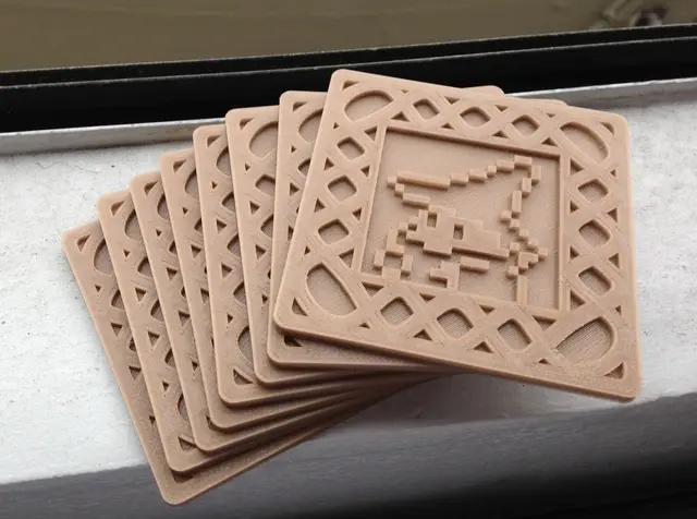8-Bit Videogame Coasters — modelo 3D