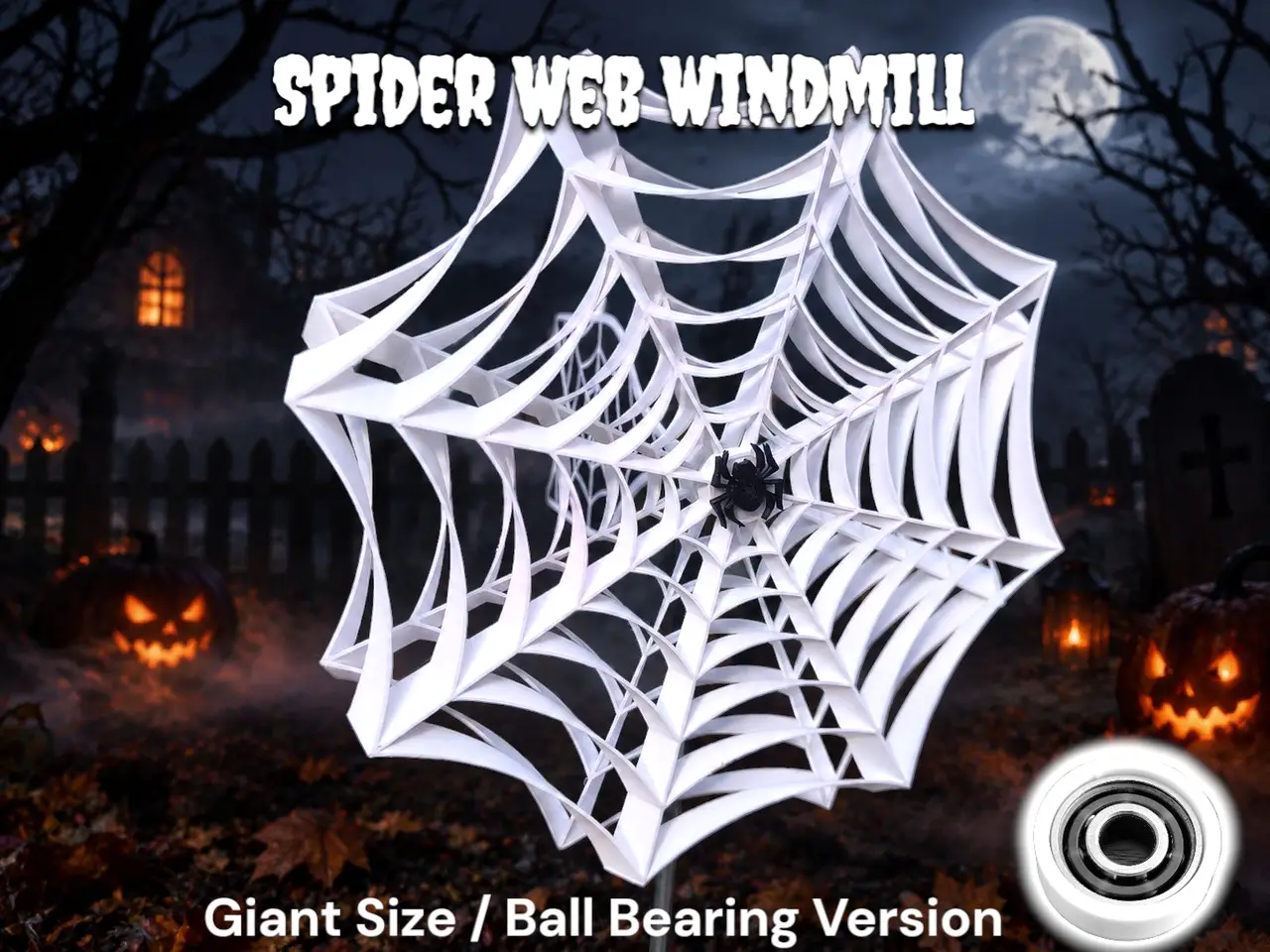 Spiderweb Wind-Spinner (Ball Bearing Mod) — modelo 3D