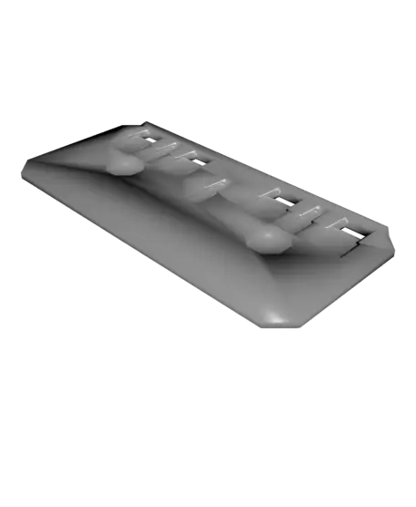 2x1 CU - Bottom Holes - Multibin Drawer Faceplate — modelo 3D