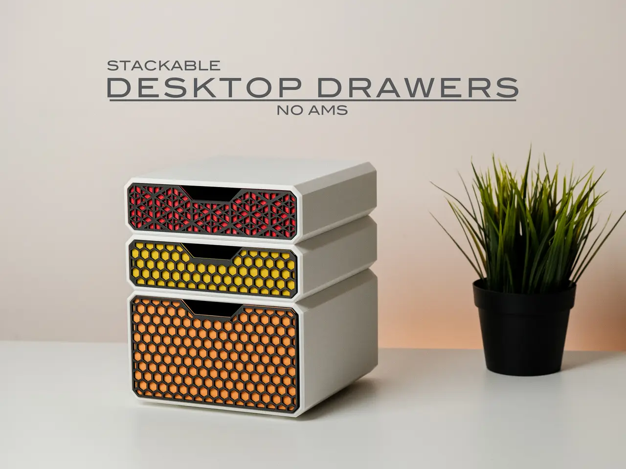 Stackable Desktop Drawers - Organizer — modelo 3D