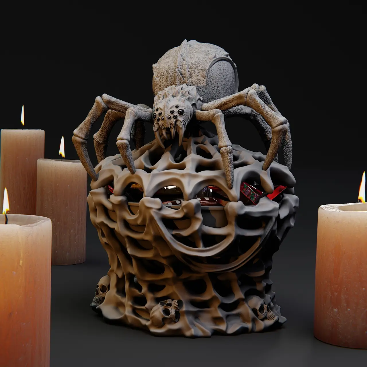 Spider Candy Bowl – Halloween — modelo 3D